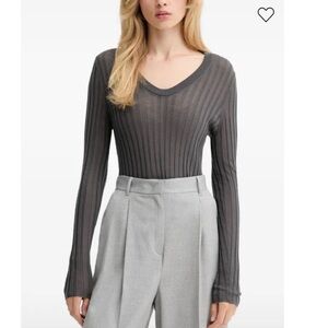 NWT IRO PARIS HATTIE V-NECK RIBBED SWEATER XS 
$275